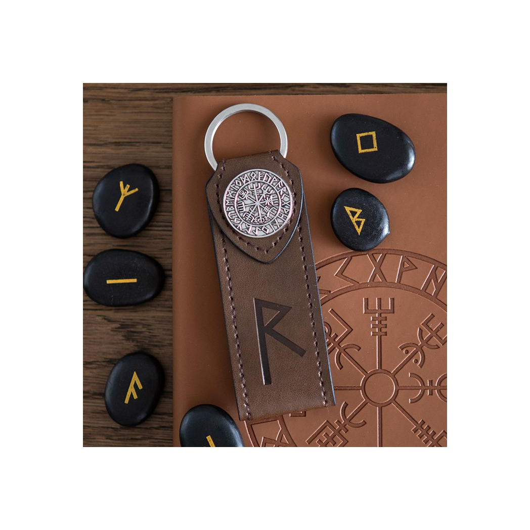 Journey Viking Rune Faux Leather Keyring