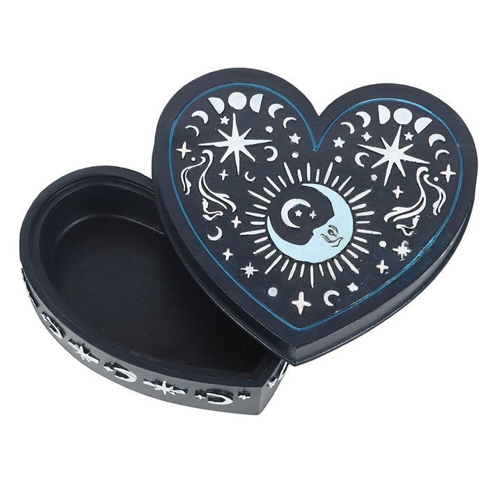 Blue Moon Heart Trinket Box