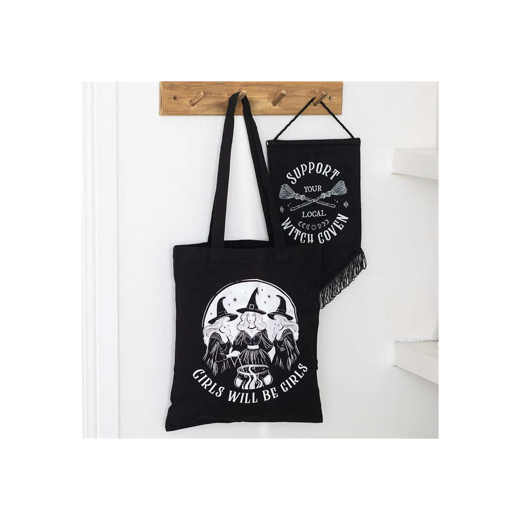 Girls Will Be Girls Witchy Polycotton Tote Bag