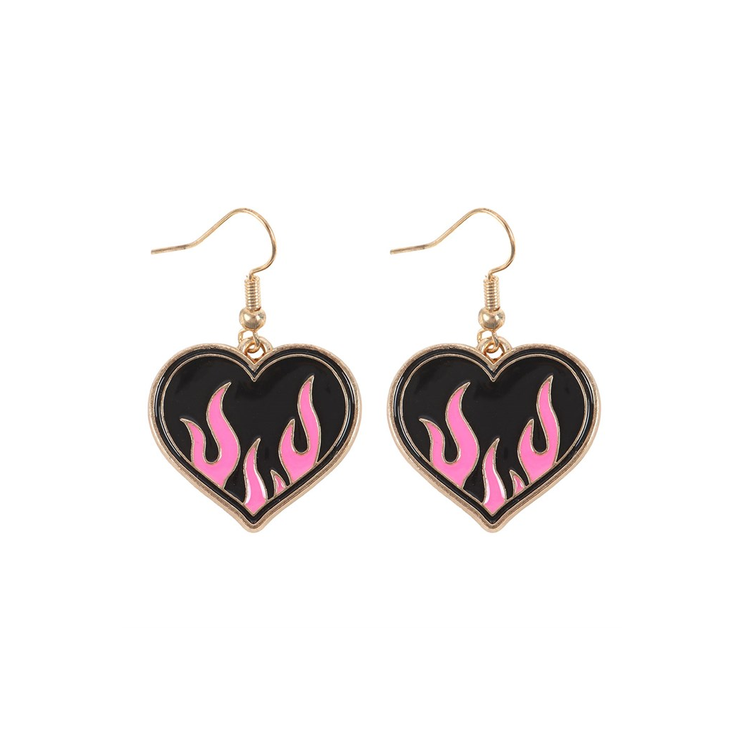 Burning Heart Earrings
