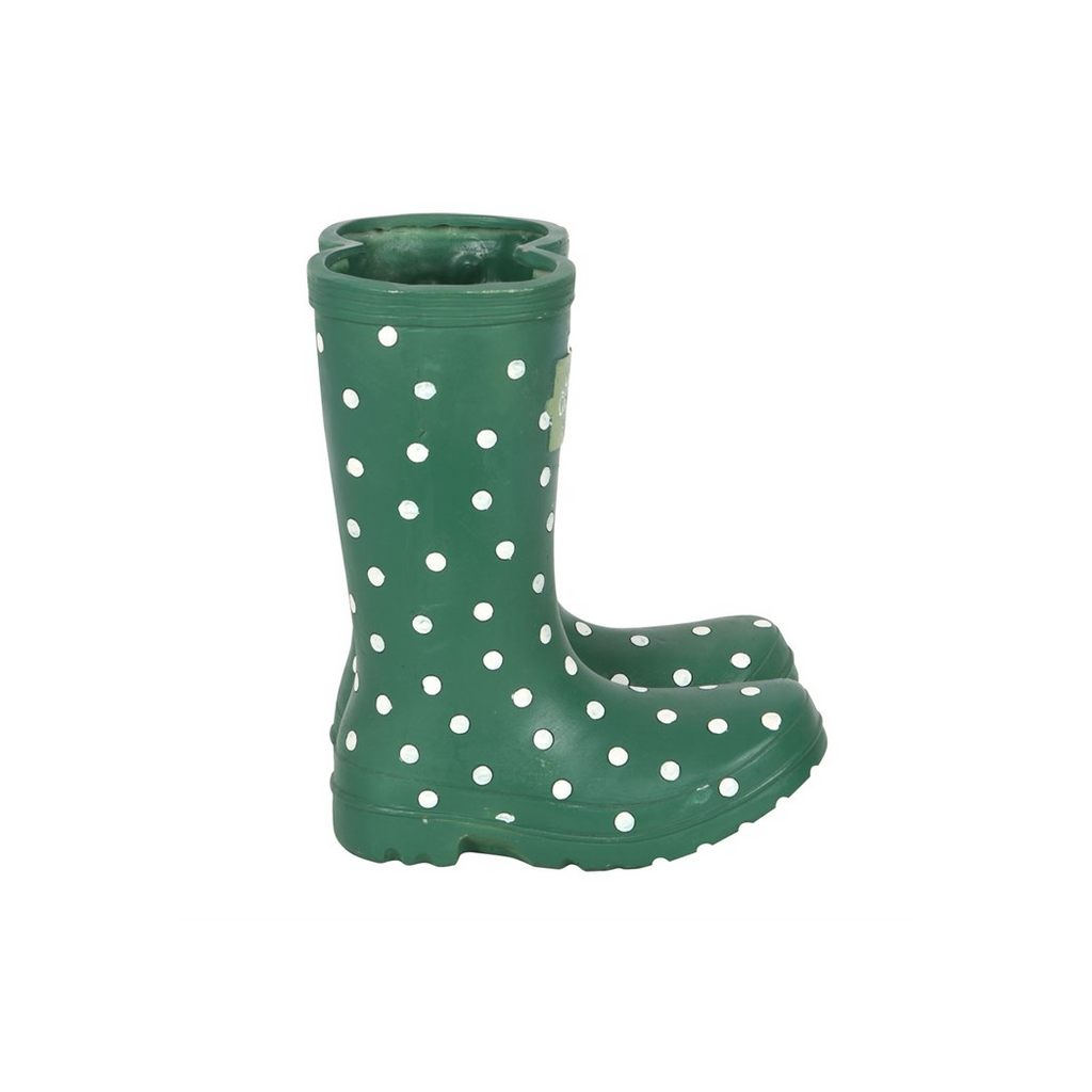 Dark Green Welly Boot Planter