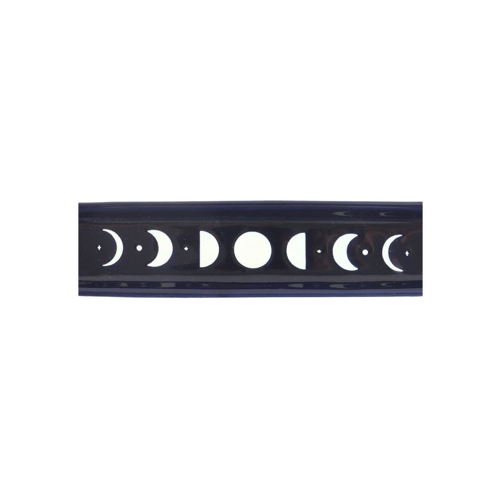 Blue Moon Phase Ceramic Incense Ash Catcher