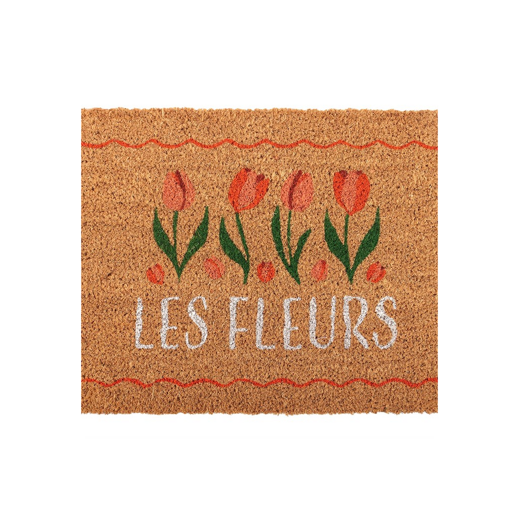 Natural Les Fleurs Tulip Doormat