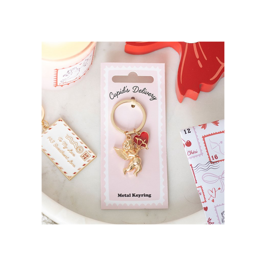 Cupid's Delivery Cherub Keyring