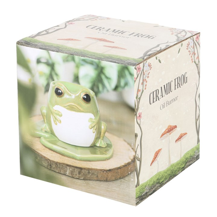 Frog Shaped Oil Burner and Lily Pad Plate