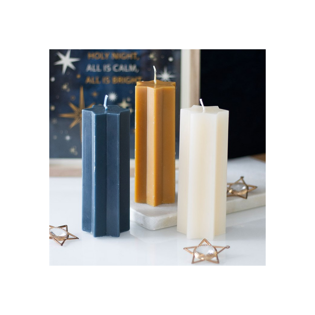 Cream Starry Night Star Shaped Taper Candle