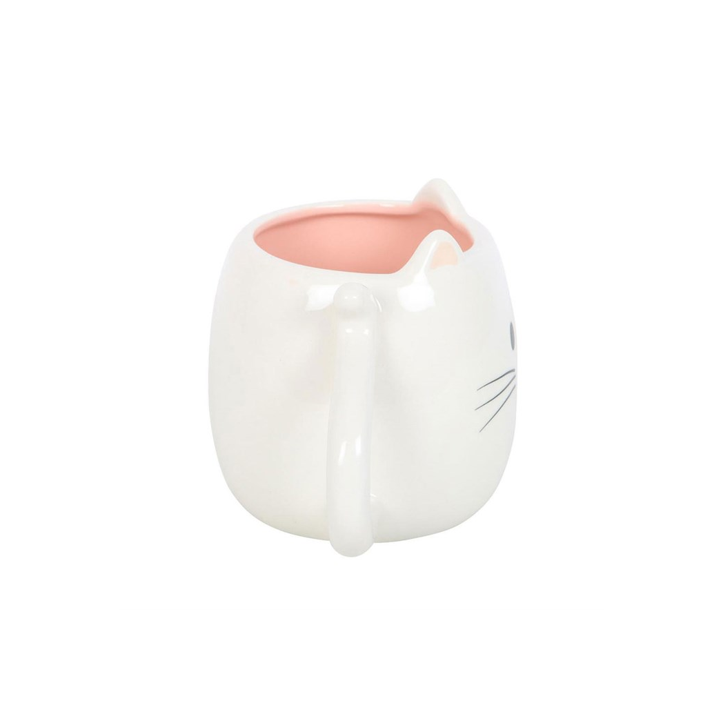 White Cat Shaped Mug