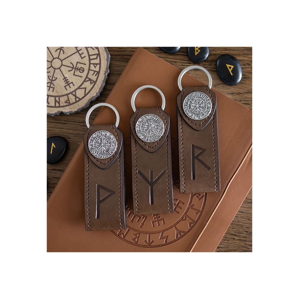 Joy Viking Rune Faux Leather Keyring