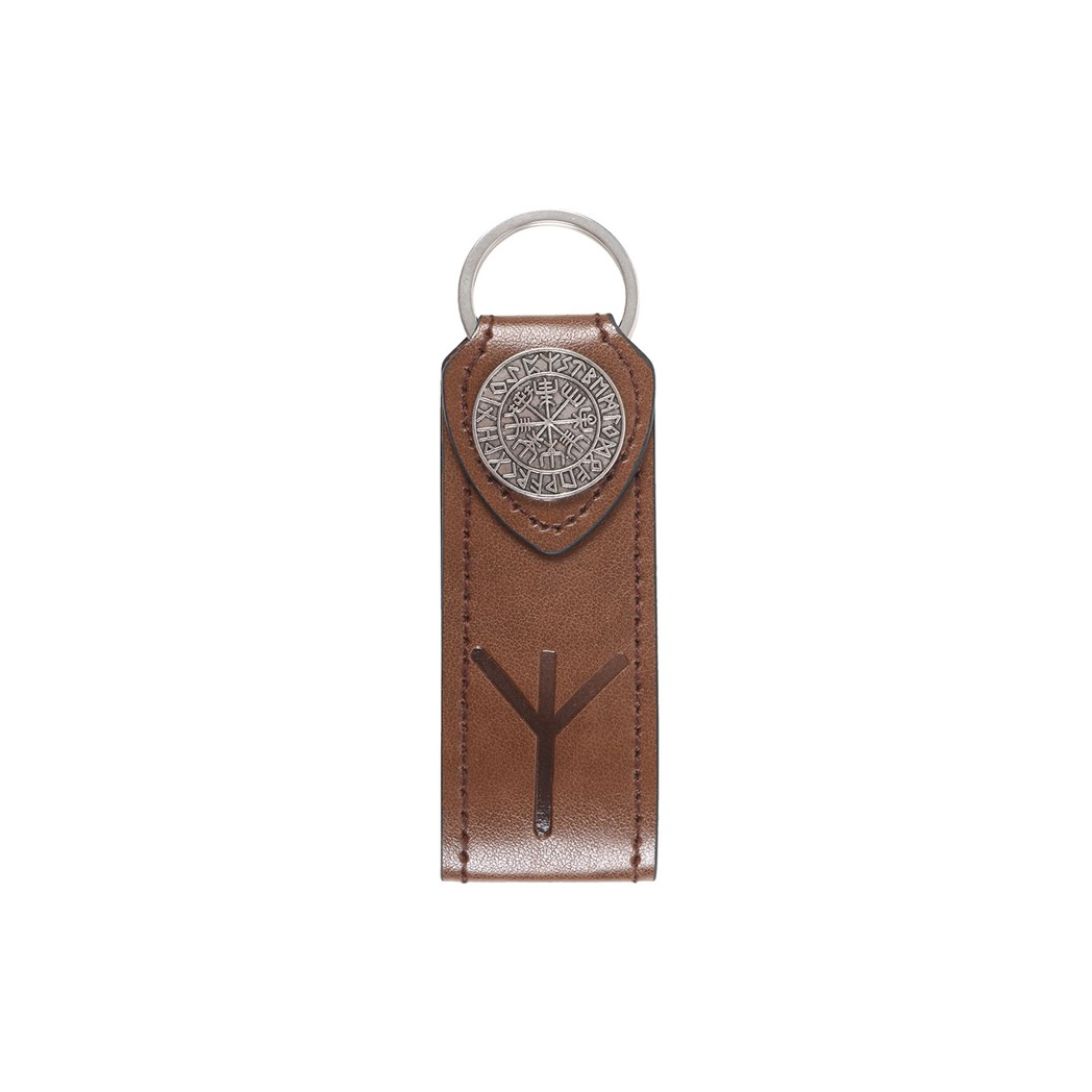 Protection Viking Rune Faux Leather Keyring