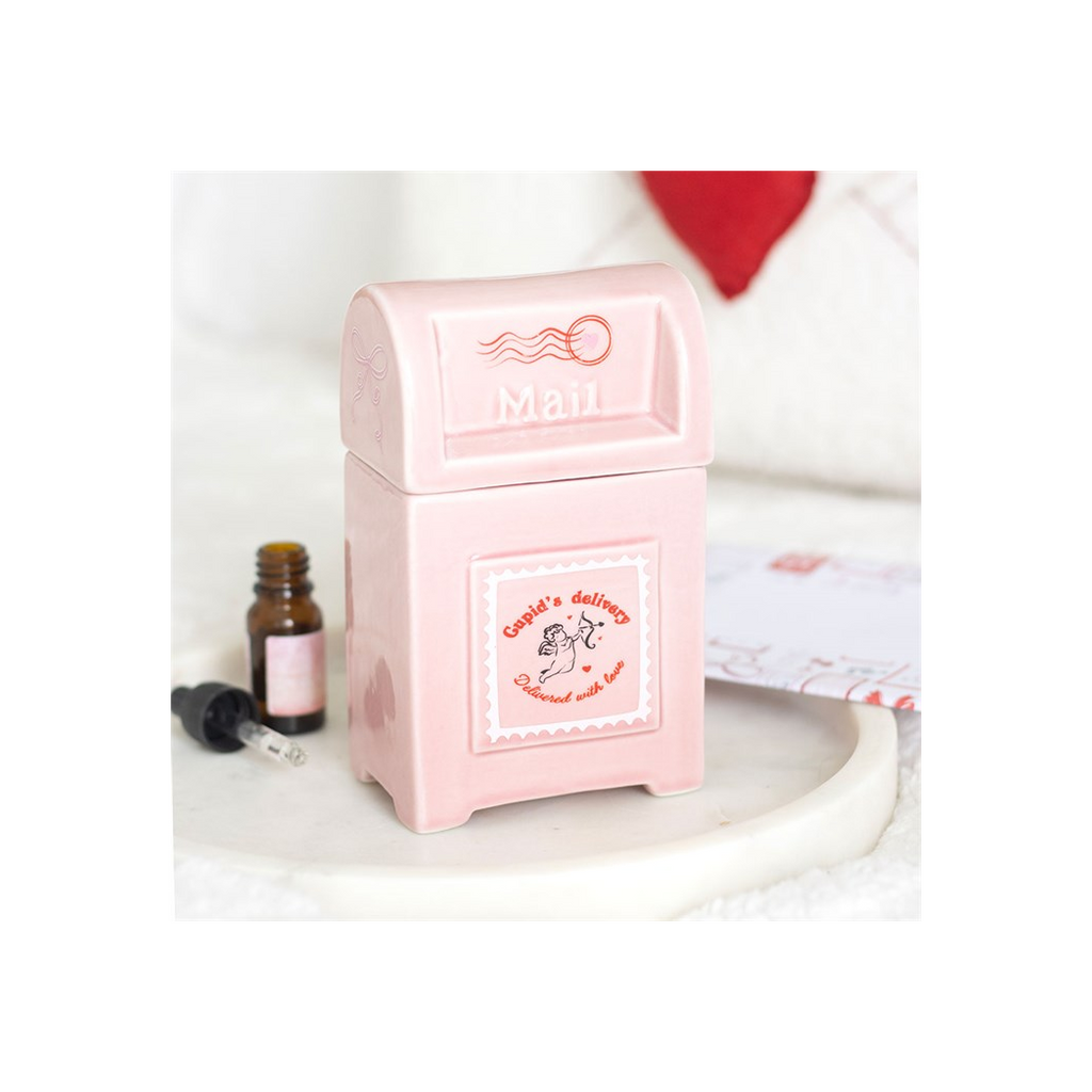Cupid's Delivery Valentine Postbox Oil Burner