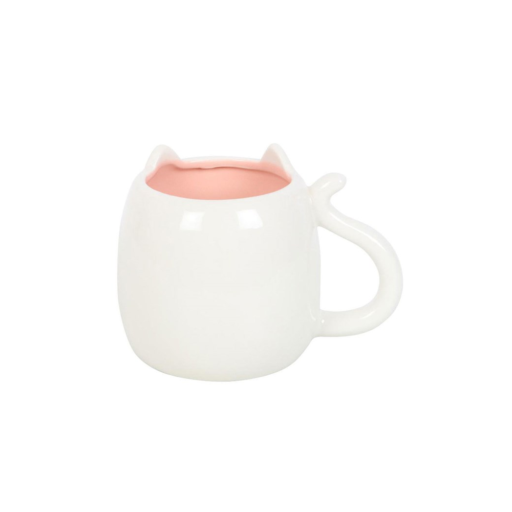 White Cat Shaped Mug