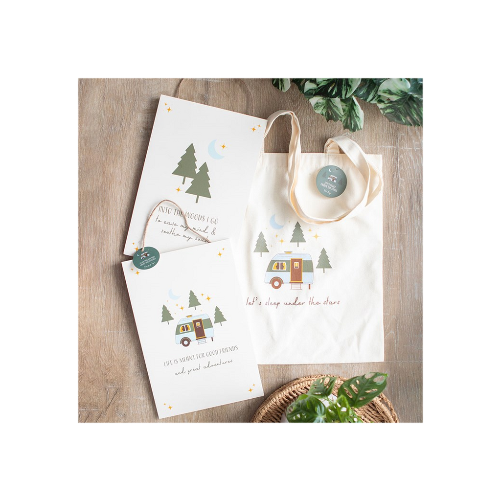 Let's Sleep Under the Stars Caravan Polycotton Tote Bag