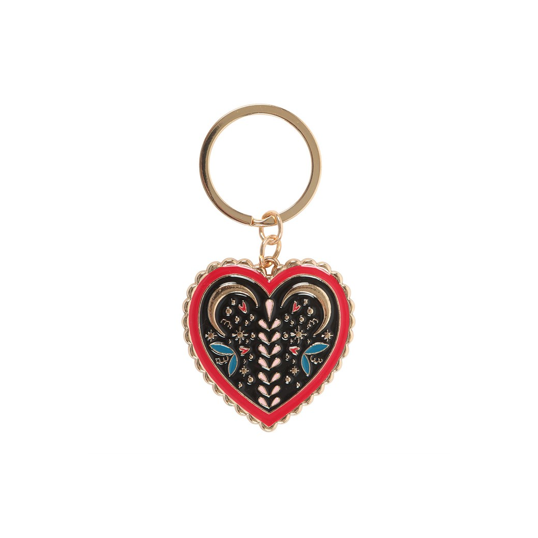 Folk Heart Keyring