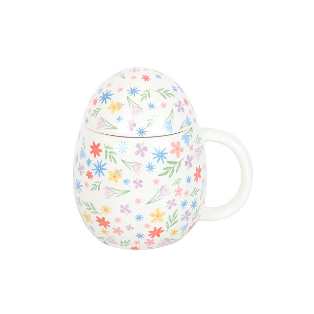 Spring Floral Print Egg Shaped Mug