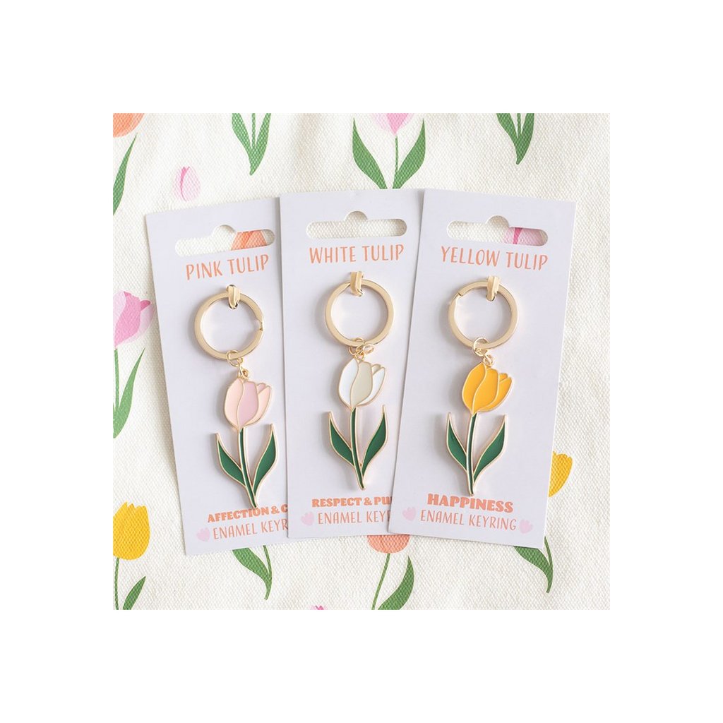 Yellow Tulip Keyring