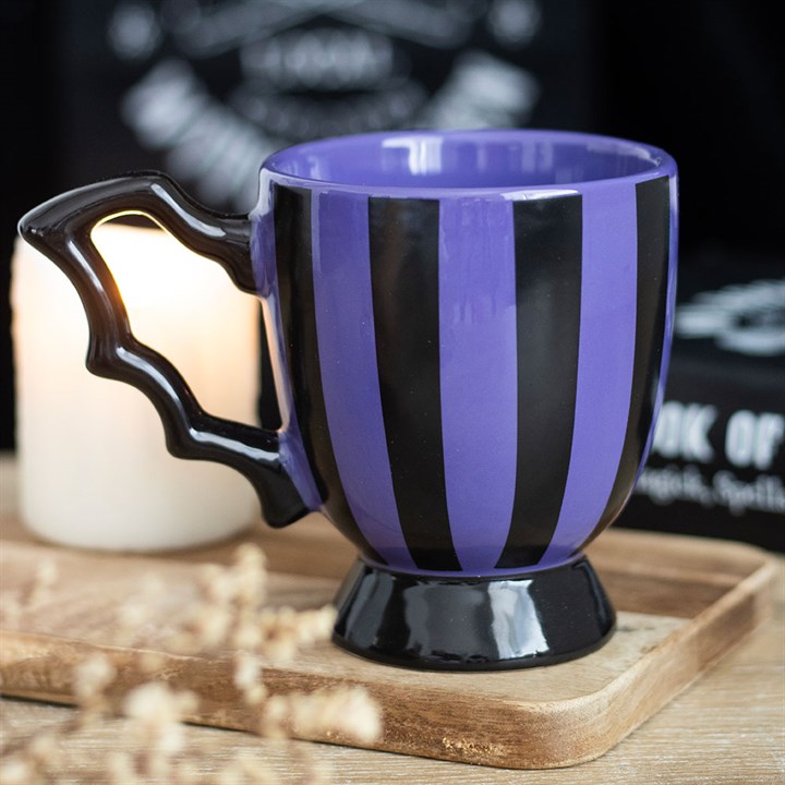 Purple Striped Bat Wing Teacup