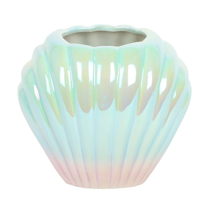 Iridescent Shell Flower Vase