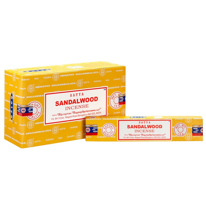 Set of 12 Sandalwood Incense Sticks by Satya (12/50)