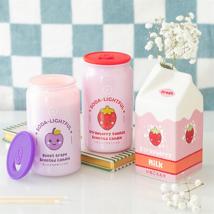 Strawberry Vanilla Soda Can Candle