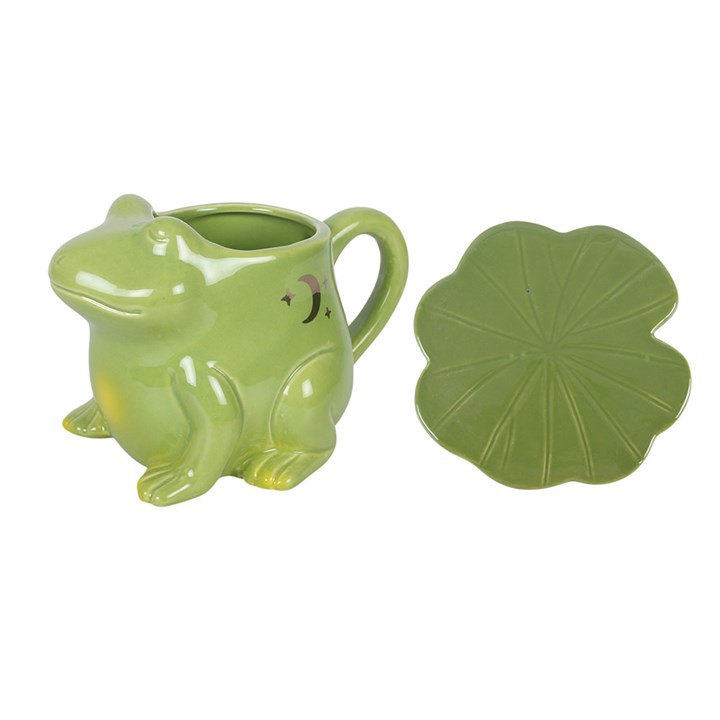 Luna Frog Shaped Mug and Lily Pad Saucer