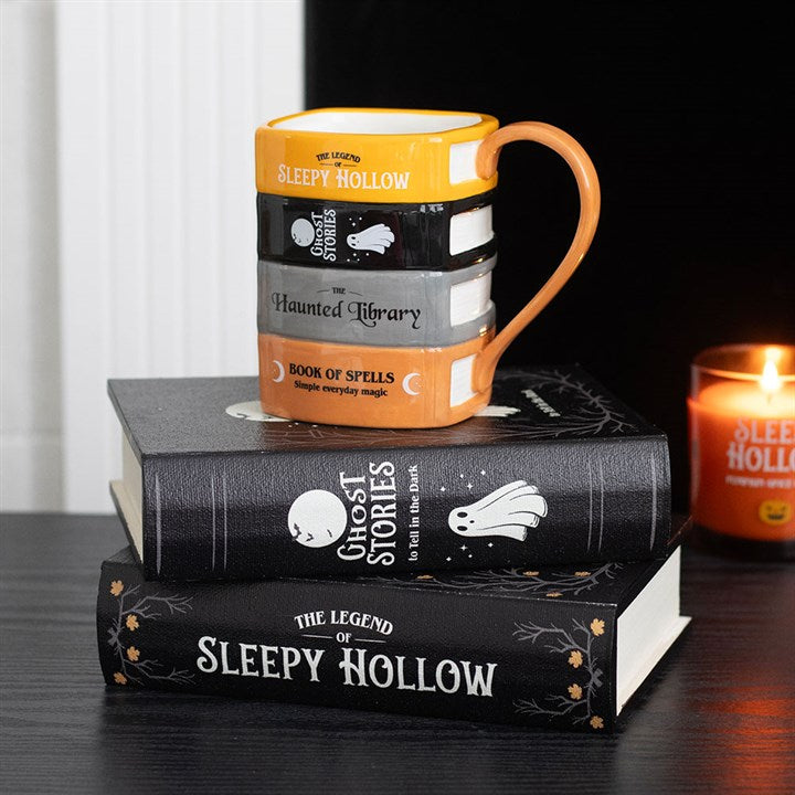 The Haunted Library Book Stack Mug
