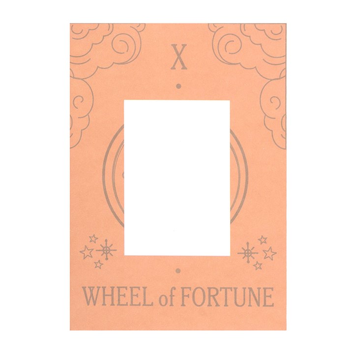 The Wheel of Fortune Vintage Tarot Necklace on Greeting Card