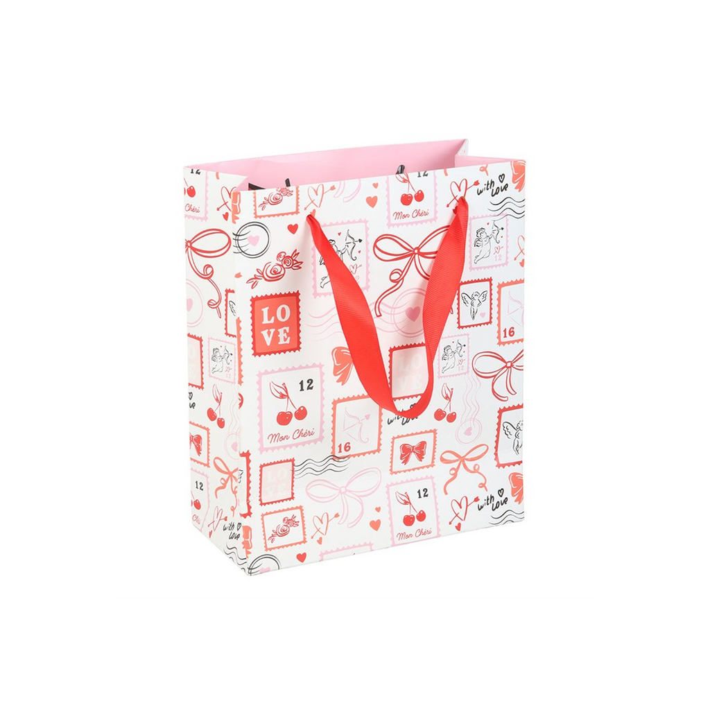 Valentine Postage Stamp Print Gift Bag