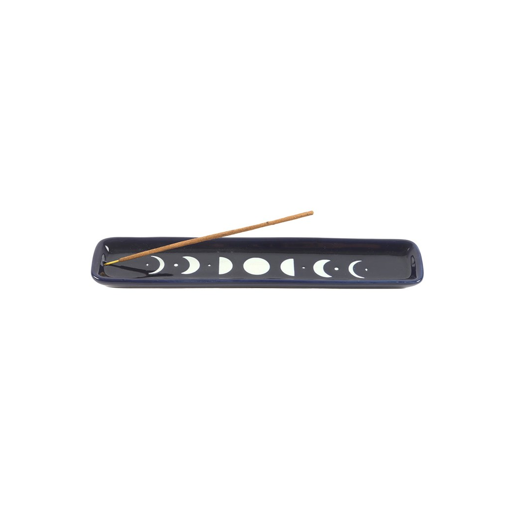 Blue Moon Phase Ceramic Incense Ash Catcher