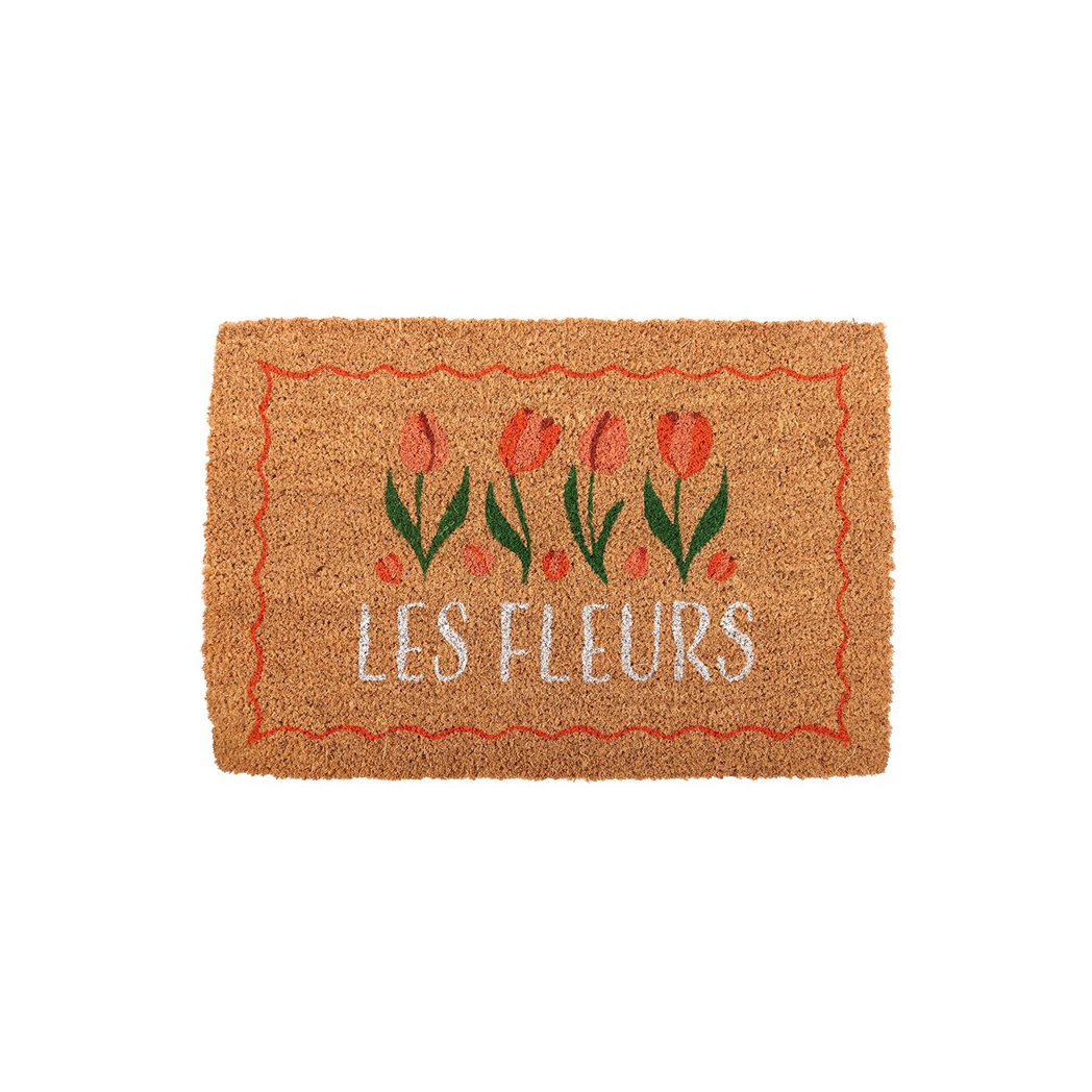 Natural Les Fleurs Tulip Doormat